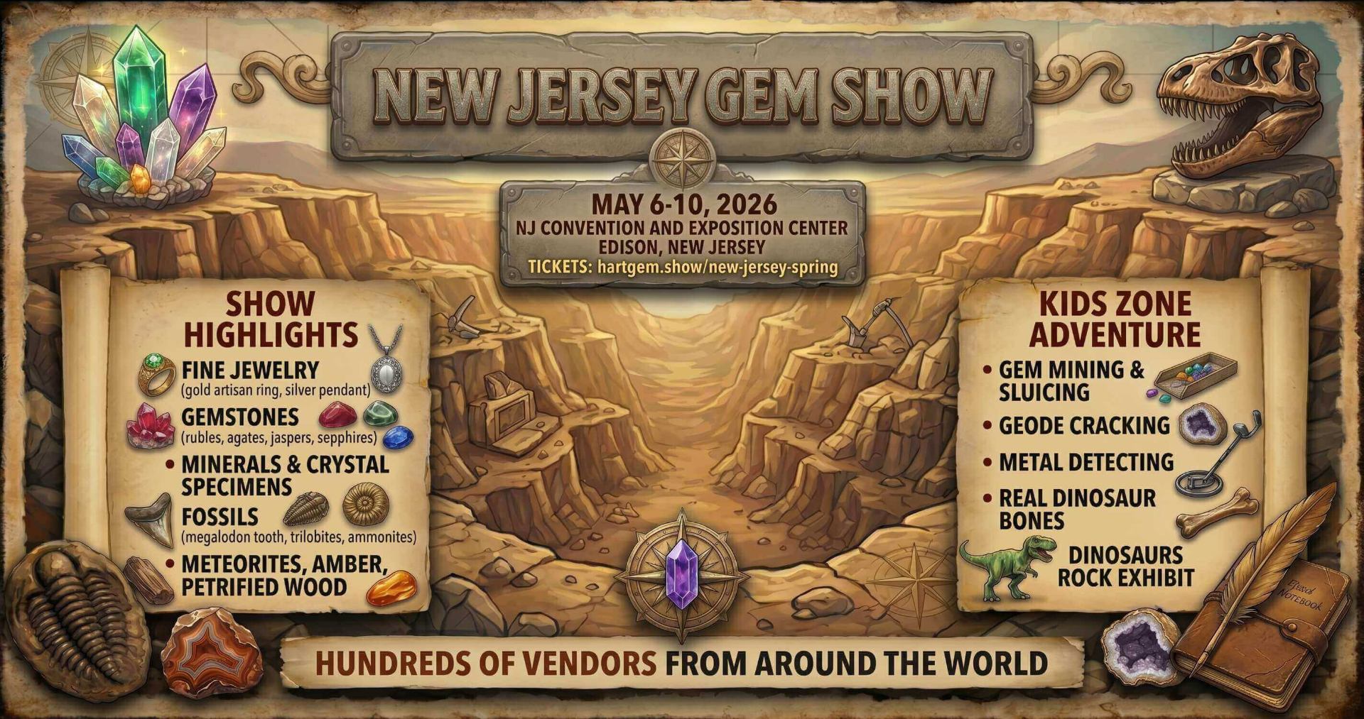 Dinosaurs, jingles & a discount code: how we built the air war for the New Jersey Gem Show